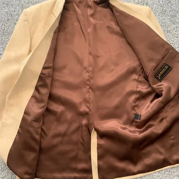 Super Cool Vintage Suede-ish Western Jacket Blazer. Size 46. Jaroun.